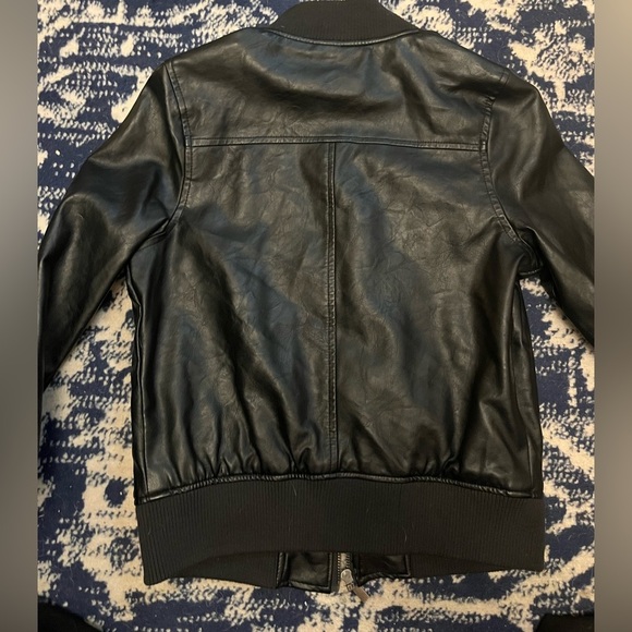 Faux Leather Bomber Jacket - Picture 2 of 3
